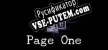 Page One русификатор