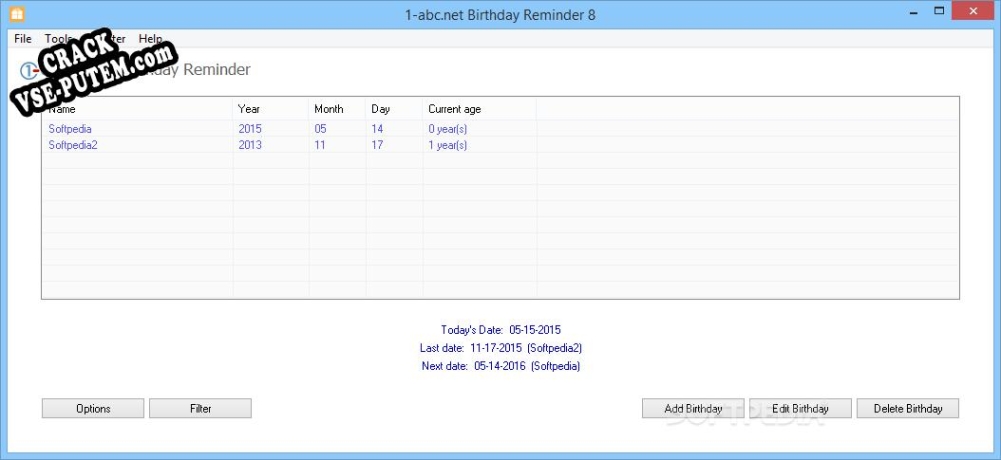 1-abc.net Birthday Reminder + crack/ключ