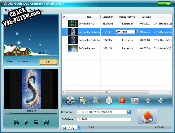 3herosoft DVD Creator  + crack (кряк)
