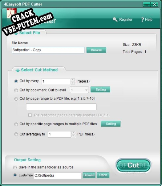 Keygen для 4Easysoft PDF Cutter