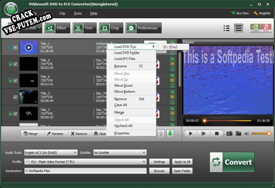 4Videosoft DVD to FLV Converter  + crack (кряк)