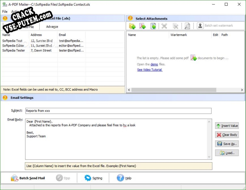 A-PDF Mailer  + crack (кряк)