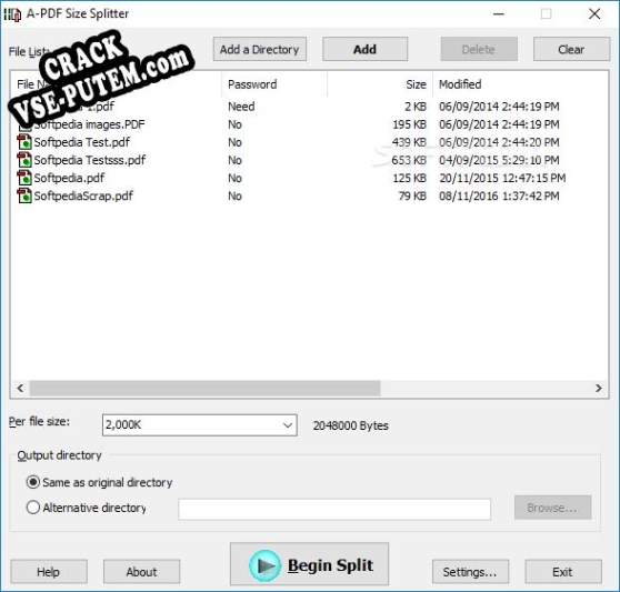 Активация программы A-PDF Size Splitter