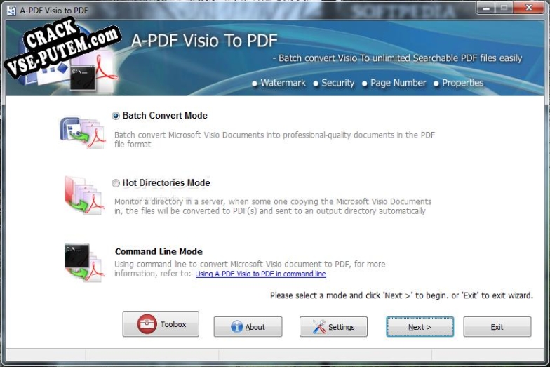 A-PDF Visio to PDF и crack patch (взлом)