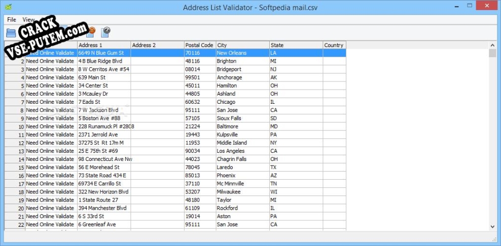 Взлом Address List Validator