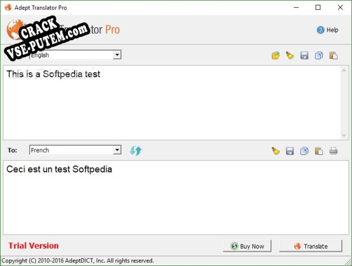 Активация программы Adept Translator Pro