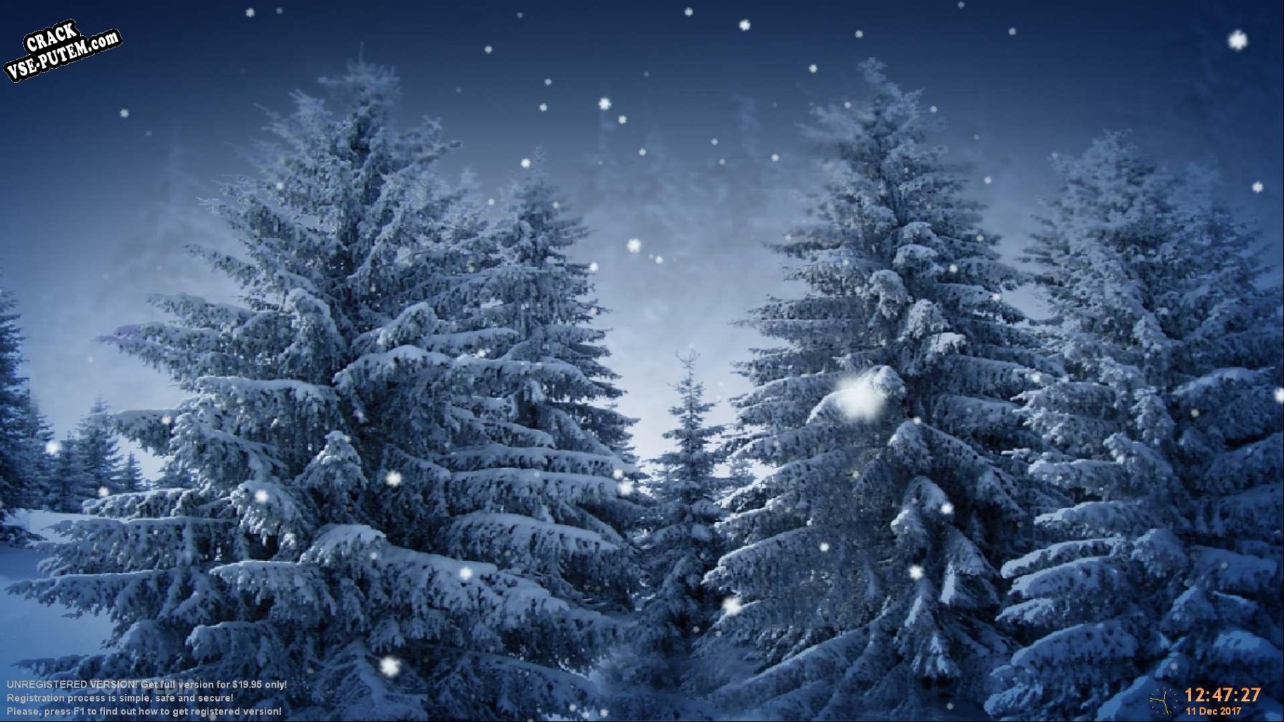 Crack для Animated SnowFlakes Screensaver