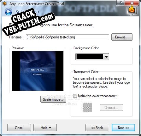 Активация программы Any Logo Screensaver Creator