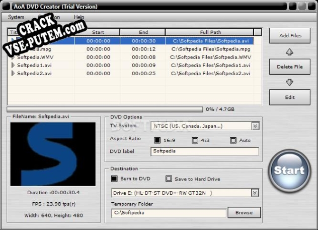 Активация программы AoA DVD Creator