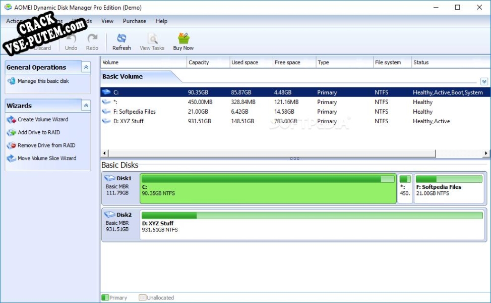 Keygen для Aomei Dynamic Disk Manager Pro Edition