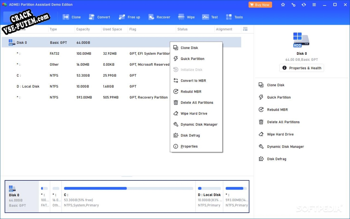 Keygen для AOMEI Partition Assistant Professional Edition