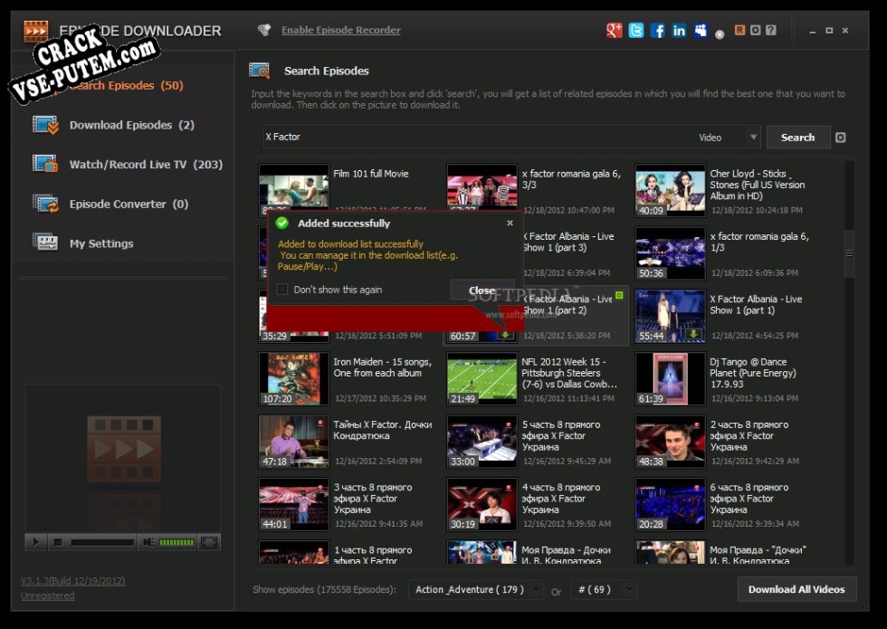 Ключ для Apowersoft Episode Downloader