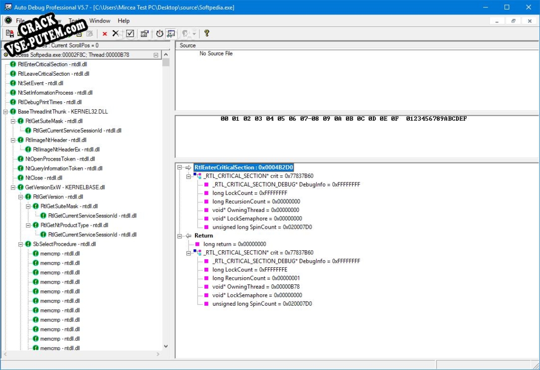Auto Debug Professional и crack patch (взлом)