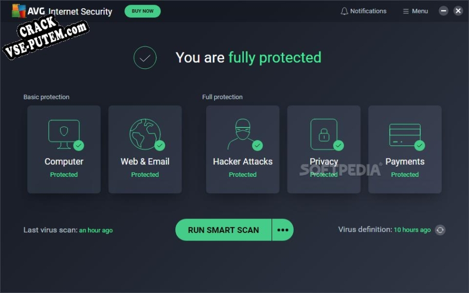 Crack для AVG Internet Security