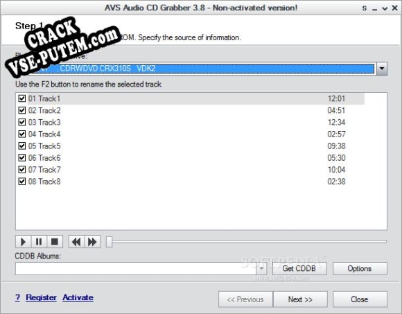 AVS Audio CD Grabber + crack/ключ