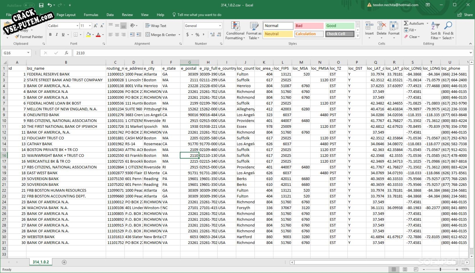 Bank Routing Numbers Database с patch/keygen