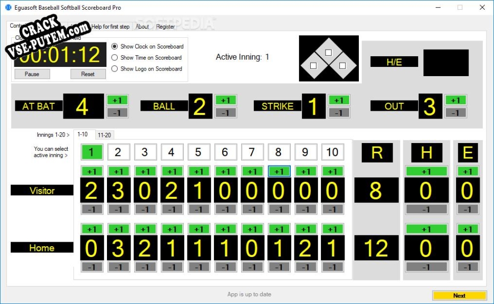 Baseball&Softball Scoreboard keygen (кейген)