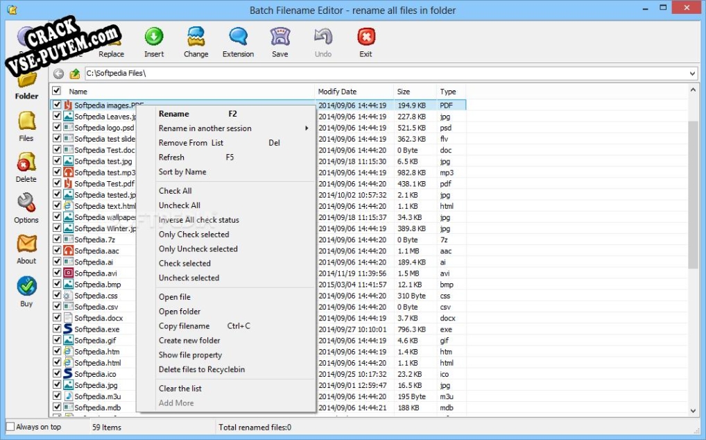 Batch FileName Editor + crack/ключ