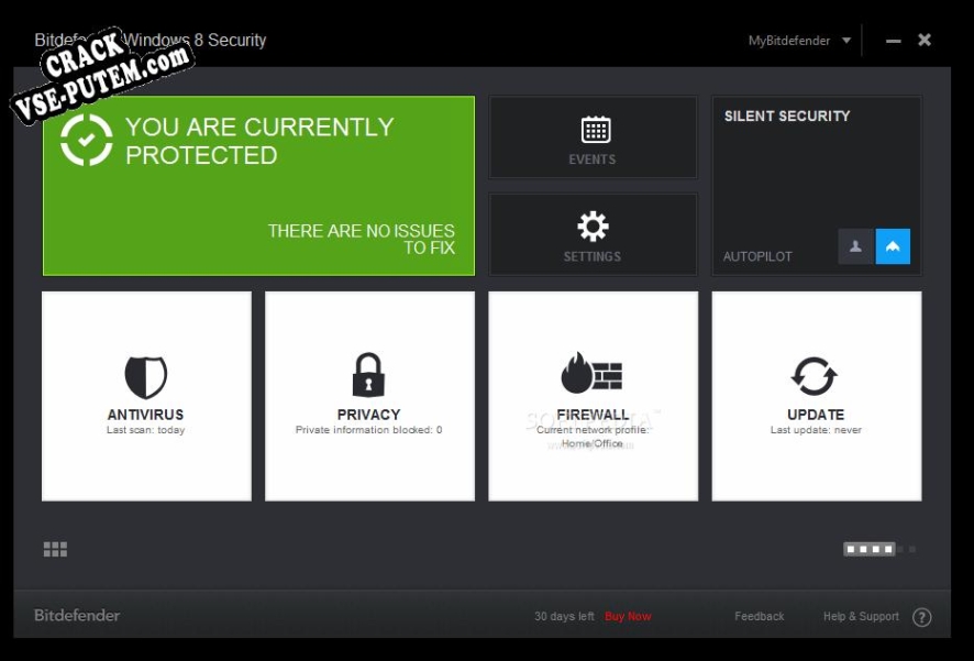 Взлом (keygen) Bitdefender Windows 8 Security