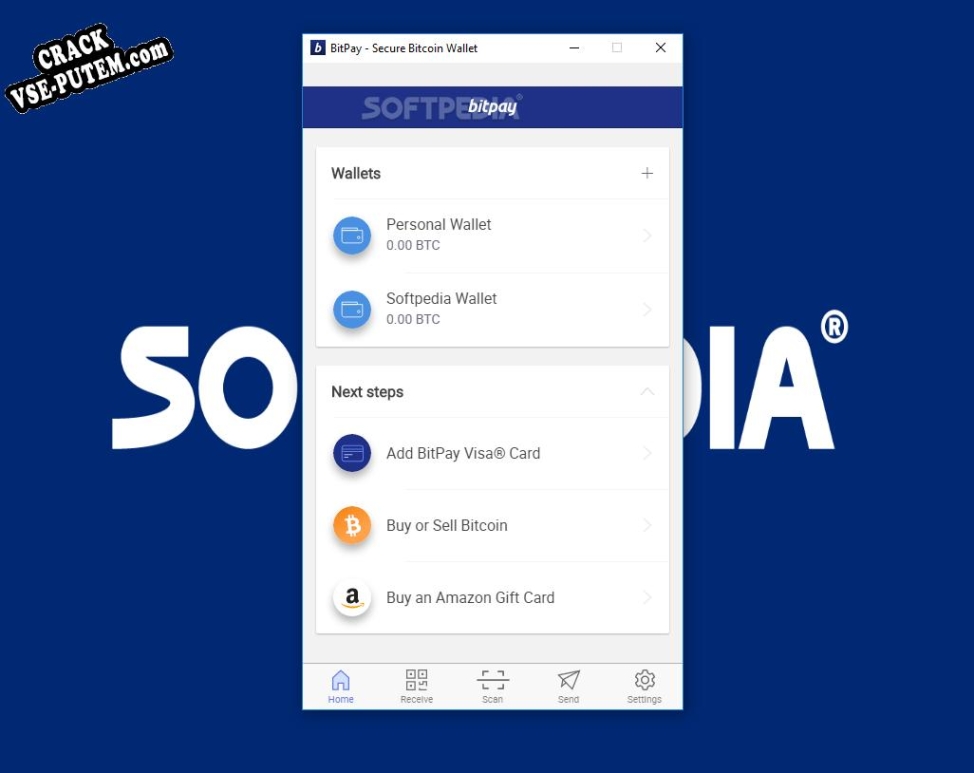 Активация программы BitPay
