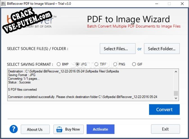 BitRecover PDF to Image Wizard с patch/keygen