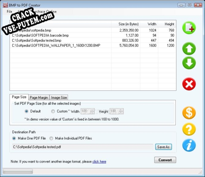 Взлом (keygen) BMP to PDF Creator