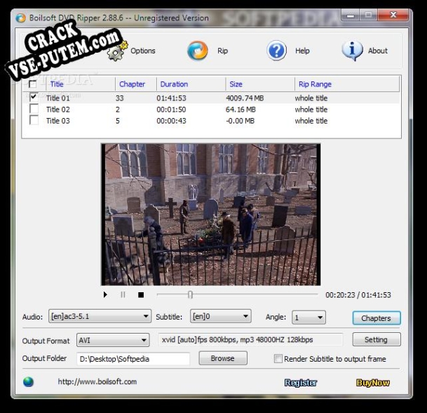 Keygen для Boilsoft DVD Ripper