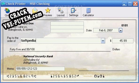 Crack для Check Printer Home Edition Single Account