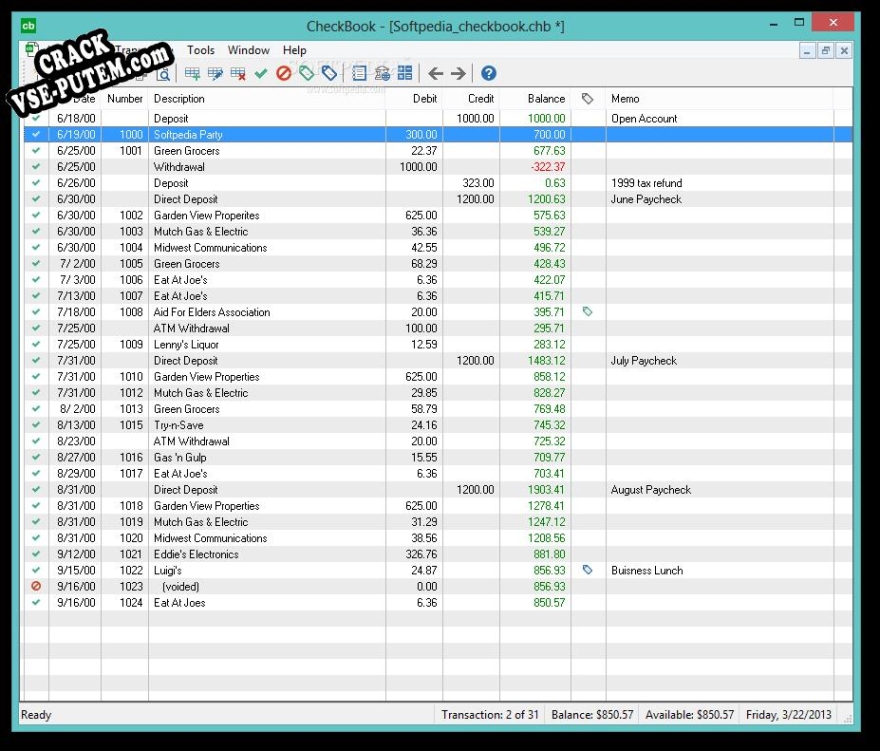 CheckBook и crack patch (взлом)