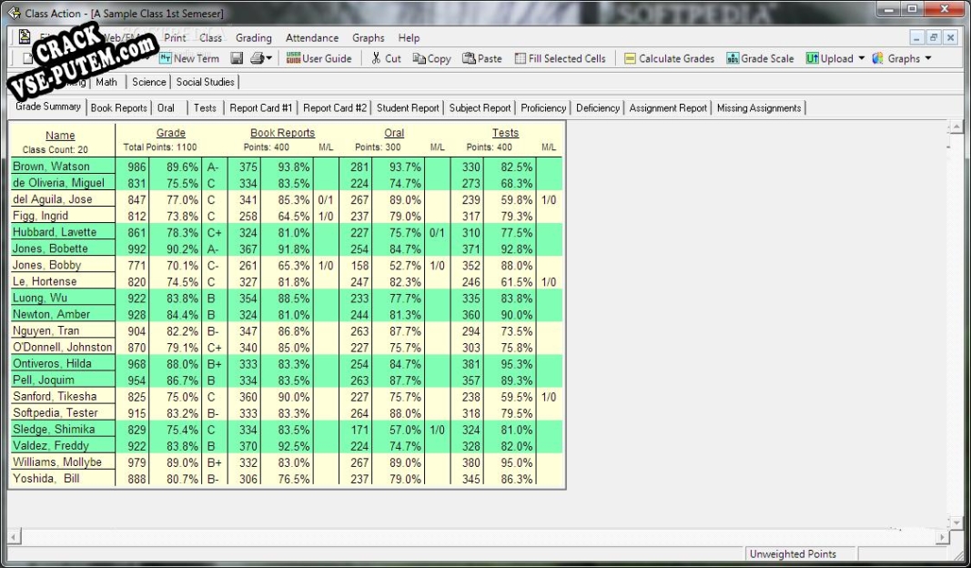Crack для Class Action Gradebook Homeschool Edition