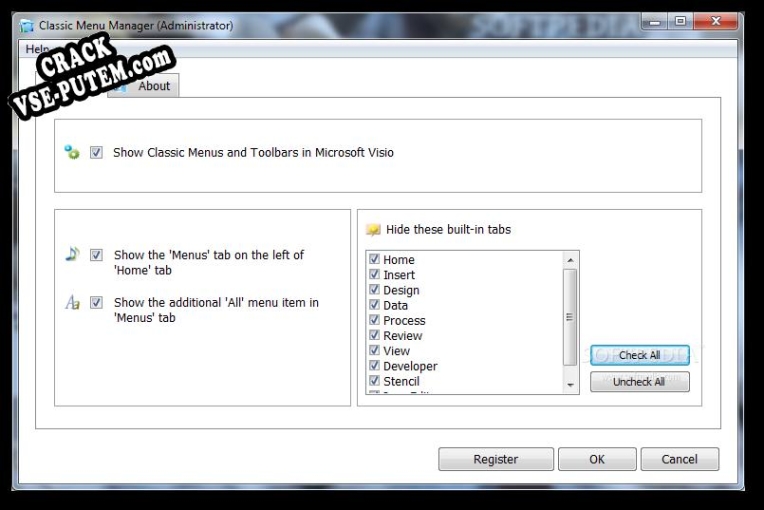 Classic Menu for Visio 2010 keygen (кейген)
