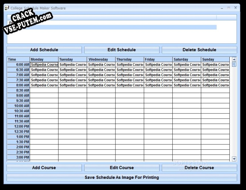 Взлом College Schedule Maker Software