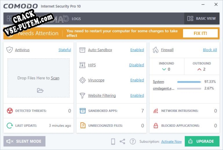 Keygen для Comodo Internet Security Pro