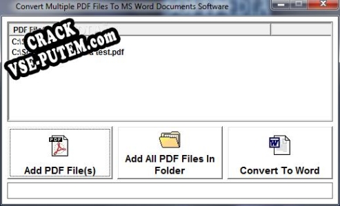 Взлом Convert Multiple PDF Files To MS Word Documents