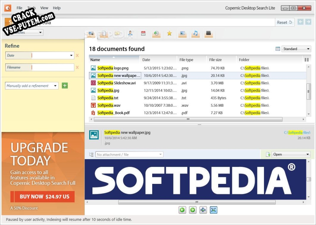 Copernic Desktop Search + crack/ключ