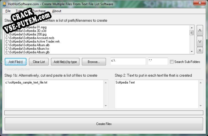 Create Multiple Files From Text File List Software  + crack (кряк)