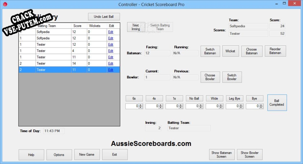 Взлом (keygen) Cricket Scoreboard Pro