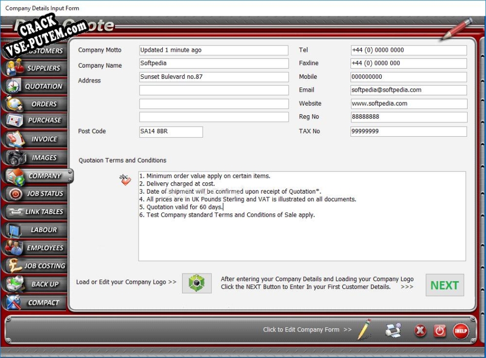 Desk Quote Professional с patch/keygen
