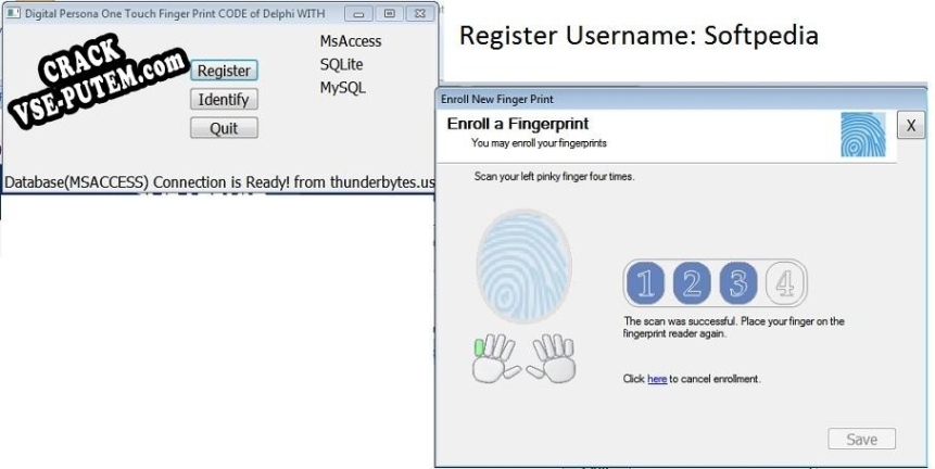 Digital Persona 1 Touch Delphi Code + crack/ключ