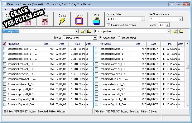 Crack для Directory Compare