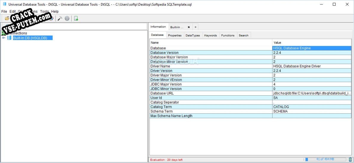 DtSQL Portable с patch/keygen