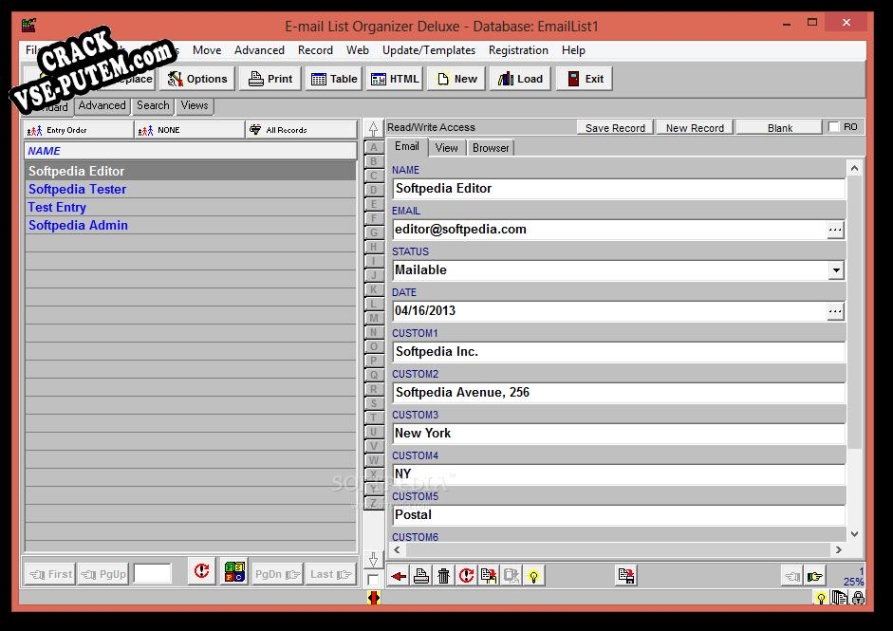 E-Mail List Organizer Deluxe keygen (кейген)