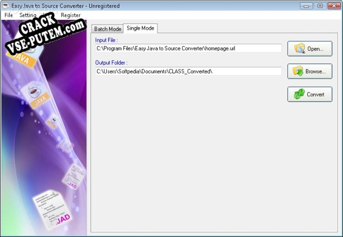 Easy JAVA to Source Converter и crack patch (взлом)