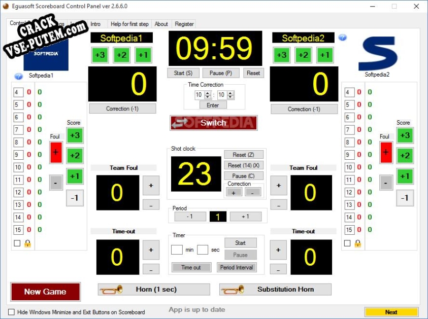 Взлом Eguasoft Basketball Scoreboard