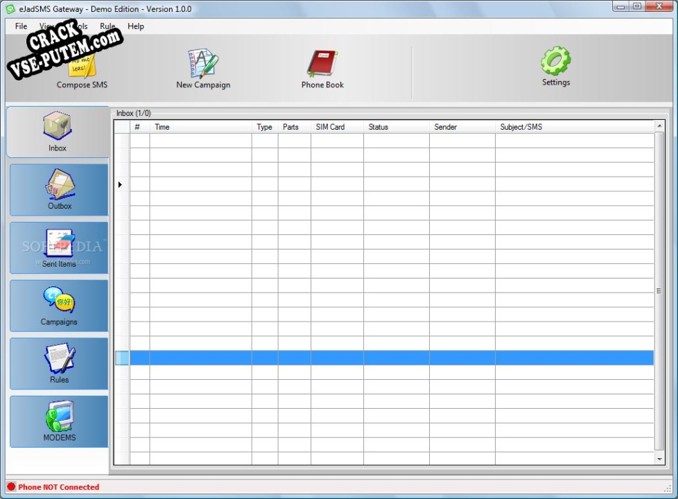 Взлом (keygen) eJadSMS Gateway
