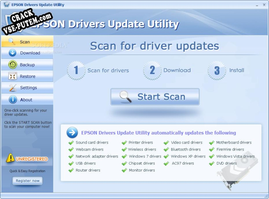 Crack для EPSON Drivers Update Utility