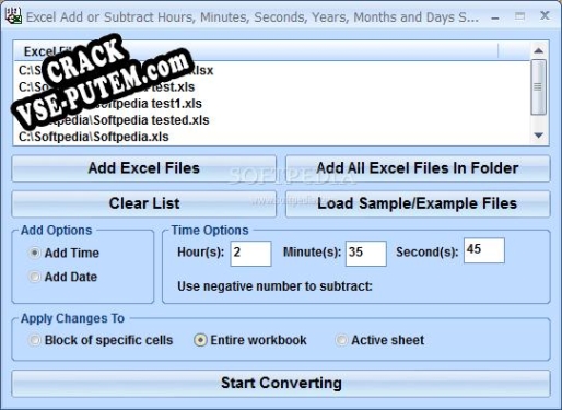 Excel Add or Subtract Hours, Minutes, Seconds, Years, Months and Days Software с patch/keygen