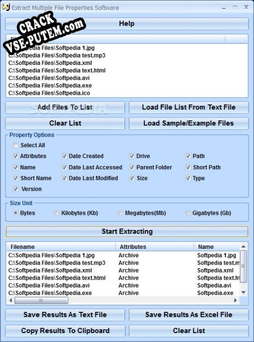 Взлом Extract Multiple File Properties Software