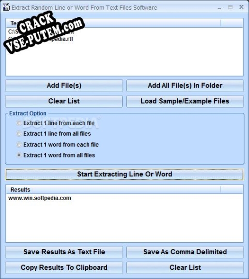 Взлом (keygen) Extract Random Line or Word From Text Files Software