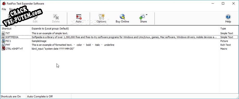 FastFox Text Expander Software и crack patch (взлом)
